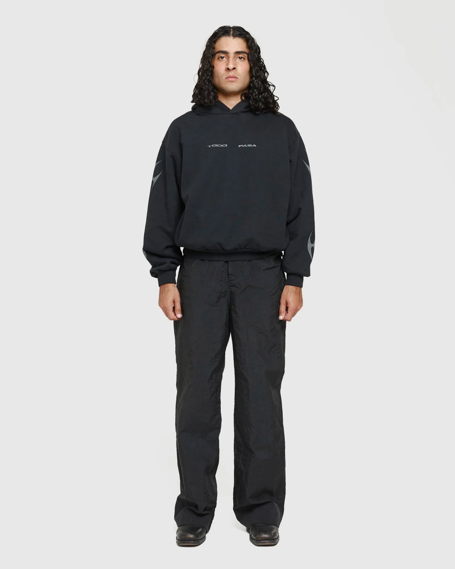 Throttle Hooded Sweatshirt in Black