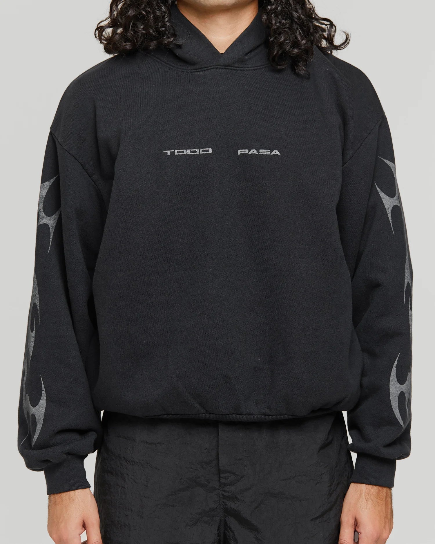 Throttle Hooded Sweatshirt in Black
